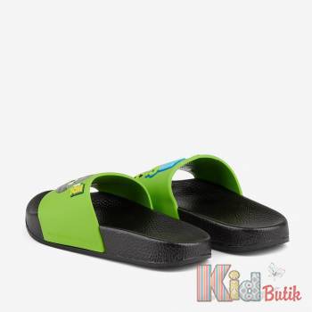 Купить Шлепанцы черно-лаймовые с котом для мальчика Coqui 22-6383 Black/Lime на КидБутик Шлепанцы черно-лаймовые с котом для мальчика Coqui 22-6383 Black/Lime