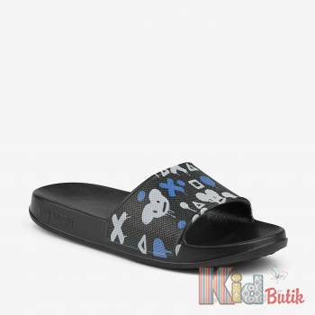 Купить Сланцы с принтом черного цвета для мальчика Coqui 22-7083Black/Mid.grey mouse на КидБутик Сланцы с принтом черного цвета для мальчика Coqui 22-7083Black/Mid.grey mouse