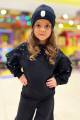 Купить Свитшот черный с бусинами для девочки Best Kids Бк22-14031 на КидБутик Свитшот черный с бусинами для девочки Best Kids Бк22-14031 - фото