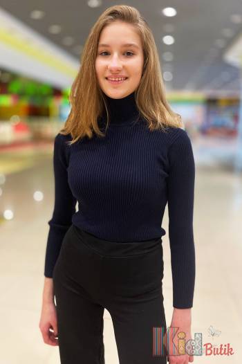 Купити Гольф синього кольору для дівчинки Ada Yildiz Ад22-7Сн на КідБутік Гольф синього кольору для дівчинки Ada Yildiz Ад22-7Сн