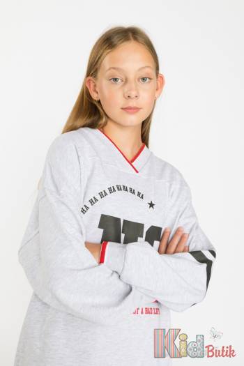 Купить Свитшот цвета серый меланж для девочки Reporter Young Р22-61(0550G-23-130) на КидБутик Свитшот цвета серый меланж для девочки Reporter Young Р22-61(0550G-23-130)