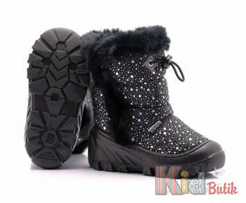 Купить Ботинки-сноубутсы черные в горошины для девочки Bartek 22-14629003 на КидБутик Ботинки-сноубутсы черные в горошины для девочки Bartek 22-14629003