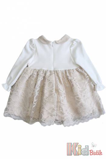 Купить Платье с кружевом для маленькой девочки MYMIO baby Му23-3760 на КидБутик Платье с кружевом для маленькой девочки MYMIO baby Му23-3760