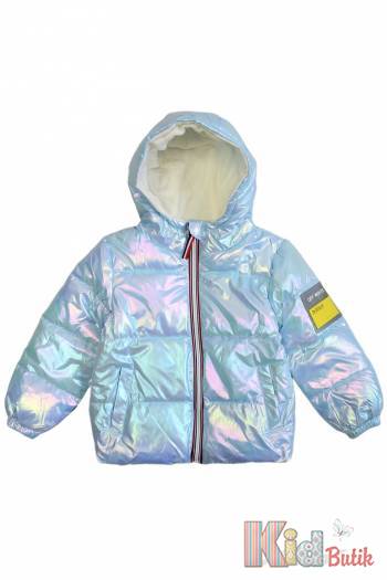 Куртка  для девочки жемчужноголубого цвета Bolina Baby И22-34Гл(2221)