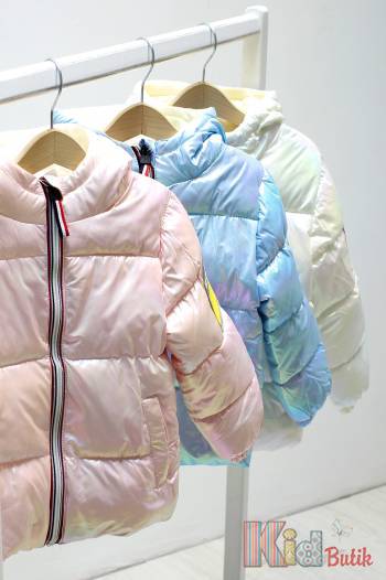 Куртка  для девочки жемчужноголубого цвета Bolina Baby И22-34Гл(2221)