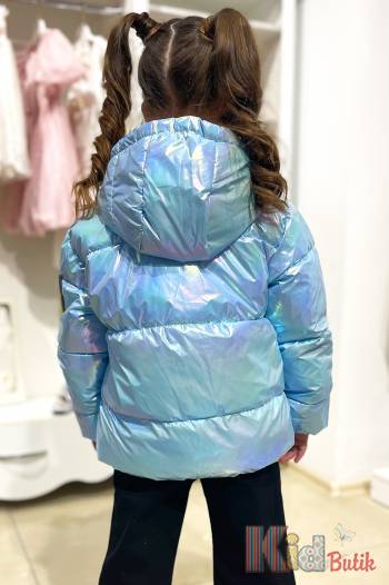 Куртка  для девочки жемчужноголубого цвета Bolina Baby И22-34Гл(2221)