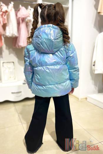 Куртка  для девочки жемчужноголубого цвета Bolina Baby И22-34Гл(2221)