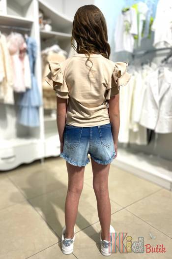 Купити Футболка бежевого кольору для дівчинки Brows Kids ВР23-1Беж( на КідБутік Футболка бежевого кольору для дівчинки Brows Kids ВР23-1Беж(