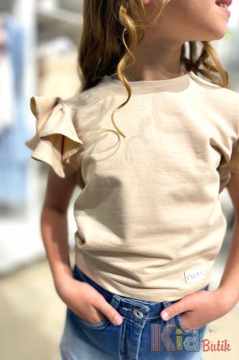 Купити Футболка бежевого кольору для дівчинки Brows Kids ВР23-1Беж( на КідБутік Футболка бежевого кольору для дівчинки Brows Kids ВР23-1Беж(