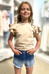 Купити Футболка бежевого кольору для дівчинки Brows Kids ВР23-1Беж( на КідБутік Футболка бежевого кольору для дівчинки Brows Kids ВР23-1Беж(