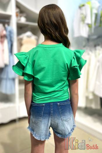 Купити Футболка яскраво-зеленого для дівчинки Brows Kids ВР23-1Зел на КідБутік Футболка яскраво-зеленого для дівчинки Brows Kids ВР23-1Зел