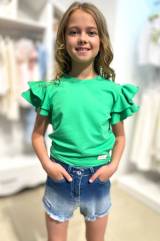 Купити Футболка яскраво-зеленого для дівчинки Brows Kids ВР23-1Зел на КідБутік Футболка яскраво-зеленого для дівчинки Brows Kids ВР23-1Зел