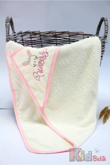 Купить Полотенце-уголок с розовым кроликом "Princess" Ramel Kids 23-308Рз на КидБутик Полотенце-уголок с розовым кроликом "Princess" Ramel Kids 23-308Рз