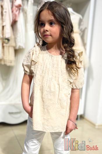 Купить Блуза с рукавами-фонариками для девочки Escabel Kids Ес23-41(790)Блуза на КидБутик Блуза с рукавами-фонариками для девочки Escabel Kids Ес23-41(790)Блуза