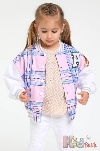 Купить Бомбер для девочки интересного принта Escabel Kids Ес23-36(3210) на КидБутик Бомбер для девочки интересного принта Escabel Kids Ес23-36(3210)