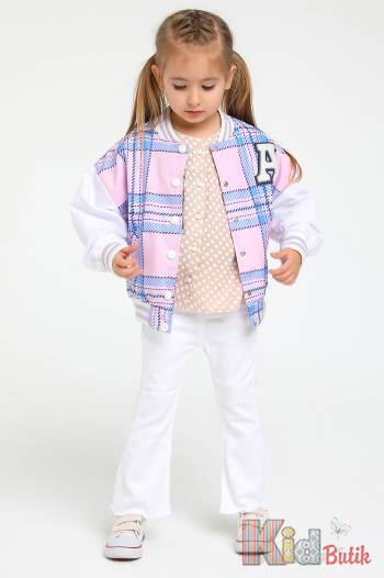 Купить Бомбер для девочки интересного принта Escabel Kids Ес23-36(3210) на КидБутик Бомбер для девочки интересного принта Escabel Kids Ес23-36(3210)