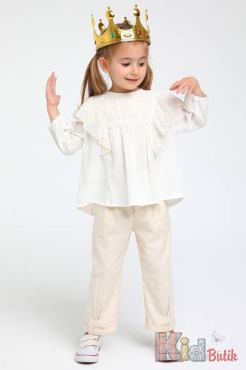 Купити Блуза молочного кольору для дівчинки Escabel Kids Ес23-40(35498) на КідБутік Блуза молочного кольору для дівчинки Escabel Kids Ес23-40(35498)
