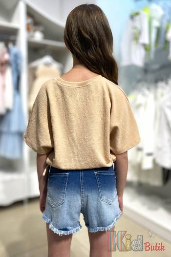 Купить Топ - "жатка" свободного кроя для девочки Escabel Kids Ес23-38(35254) на КидБутик Топ - "жатка" свободного кроя для девочки Escabel Kids Ес23-38(35254)