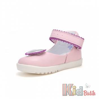 Купить Туфли розовые с сердечком для маленькой девочки Bartek 23-71195/SLP на КидБутик Туфли розовые с сердечком для маленькой девочки Bartek 23-71195/SLP
