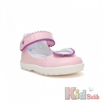 Купить Туфли розовые с сердечком для маленькой девочки Bartek 23-71195/SLP на КидБутик Туфли розовые с сердечком для маленькой девочки Bartek 23-71195/SLP