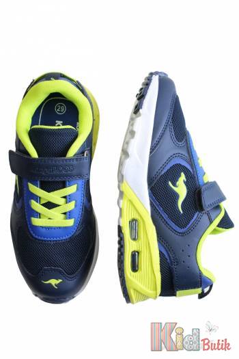 Купить Кроссовки с салатовыми вставками для мальчика KangaROOS 23-18844-000-4054 на КидБутик Кроссовки с салатовыми вставками для мальчика KangaROOS 23-18844-000-4054