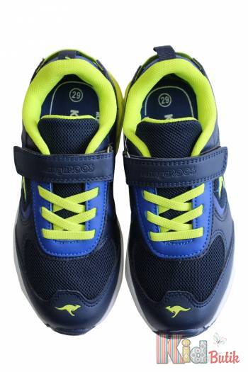 Купить Кроссовки с салатовыми вставками для мальчика KangaROOS 23-18844-000-4054 на КидБутик Кроссовки с салатовыми вставками для мальчика KangaROOS 23-18844-000-4054