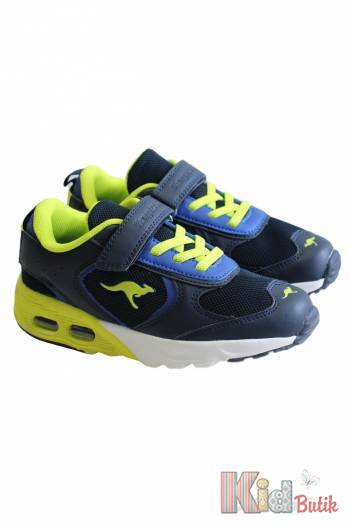 Купить Кроссовки с салатовыми вставками для мальчика KangaROOS 23-18844-000-4054 на КидБутик Кроссовки с салатовыми вставками для мальчика KangaROOS 23-18844-000-4054