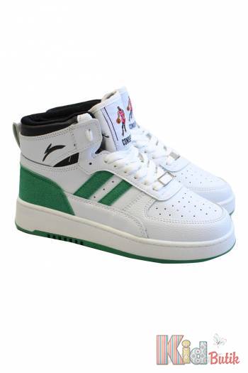 Купить Кроссовки хайтопы белые с зеленым подростковые Jong-Golf 23-404-121B на КидБутик Кроссовки хайтопы белые с зеленым подростковые Jong-Golf 23-404-121B