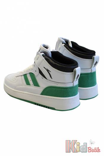 Купить Кроссовки хайтопы белые с зеленым подростковые Jong-Golf 23-404-121B на КидБутик Кроссовки хайтопы белые с зеленым подростковые Jong-Golf 23-404-121B