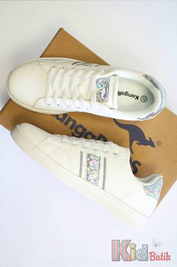 Купить Кроссовки белые с переливом для девочки KangaROOS 23-39283-000-0064 на КидБутик Кроссовки белые с переливом для девочки KangaROOS 23-39283-000-0064