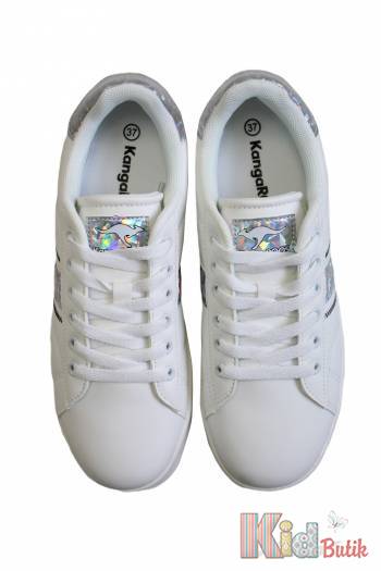 Купить Кроссовки белые с переливом для девочки KangaROOS 23-39283-000-0064 на КидБутик Кроссовки белые с переливом для девочки KangaROOS 23-39283-000-0064