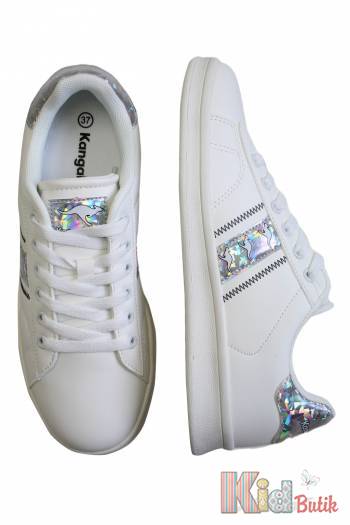 Купить Кроссовки белые с переливом для девочки KangaROOS 23-39283-000-0064 на КидБутик Кроссовки белые с переливом для девочки KangaROOS 23-39283-000-0064