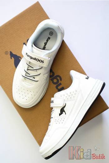 Купить Кроссовки белые с черным для мальчика KangaROOS 23-18906-002-0500 на КидБутик Кроссовки белые с черным для мальчика KangaROOS 23-18906-002-0500