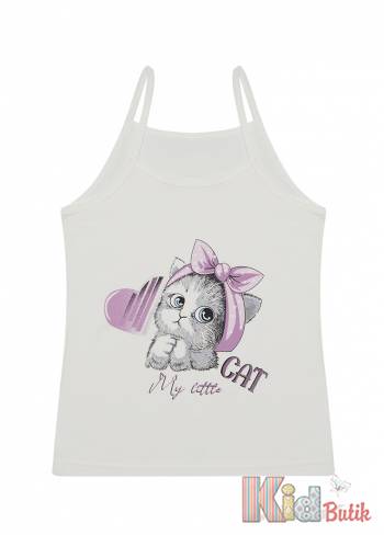 Купити Майка "My Cute Cat" для дівчинки 2-3 років Donella 23-435103 на КідБутік Майка "My Cute Cat" для дівчинки 2-3 років Donella 23-435103