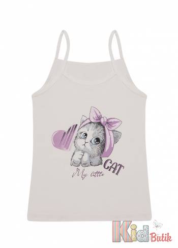 Купити Майка "My Cute Cat" для дівчинки 0-1 рік Donella 23-435103 на КідБутік Майка "My Cute Cat" для дівчинки 0-1 рік Donella 23-435103