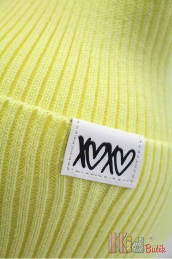 Купити Шапка лимонна в'язана для дівчинки "XOXO" Nikola N23-18Лимон(23SP05) на КідБутік Шапка лимонна в'язана для дівчинки "XOXO" Nikola N23-18Лимон(23SP05)