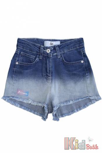 Купить Шорты джинсовые синие с бахромой для девочки A-yugi Jeans Аю23-27(9361) на КидБутик Шорты джинсовые синие с бахромой для девочки A-yugi Jeans Аю23-27(9361)
