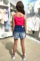Купить Шорты джинсовые синие с бахромой для девочки A-yugi Jeans Аю23-27(9361) на КидБутик Шорты джинсовые синие с бахромой для девочки A-yugi Jeans Аю23-27(9361) - фото 6