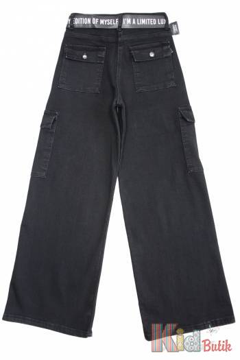 Купить Джинсы карго черные с ремнем A-yugi Jeans Аю23-21Чорн(9380) на КидБутик Джинсы карго черные с ремнем A-yugi Jeans Аю23-21Чорн(9380)