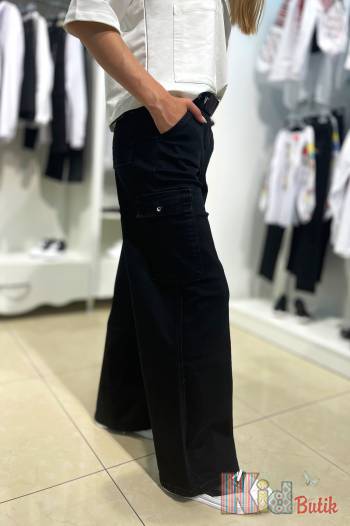 Купить Джинсы карго черные с ремнем A-yugi Jeans Аю23-21Чорн(9380) на КидБутик Джинсы карго черные с ремнем A-yugi Jeans Аю23-21Чорн(9380)