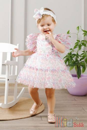Купить Платье пышное в вишенки для маленькой девочки MYMIO baby Му23-5369 на КидБутик Платье пышное в вишенки для маленькой девочки MYMIO baby Му23-5369