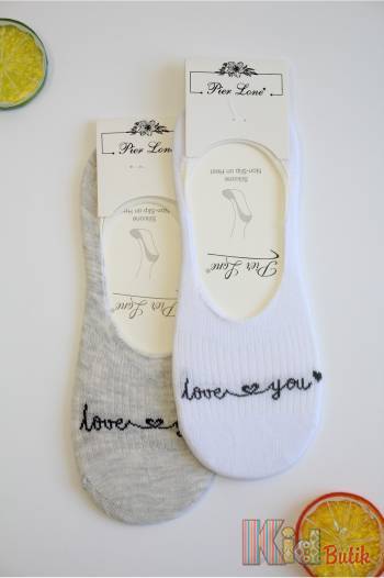 Купити Шкарпетки сліди "Love You" для дівчинки р.35-40 Pier Lone К-2462 на КідБутік Шкарпетки сліди "Love You" для дівчинки р.35-40 Pier Lone К-2462