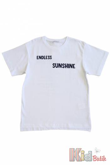 Купить Футболка белая "Endless Sunshine" для мальчика NK Unsea НК23-9(44319) на КидБутик Футболка белая "Endless Sunshine" для мальчика NK Unsea НК23-9(44319)