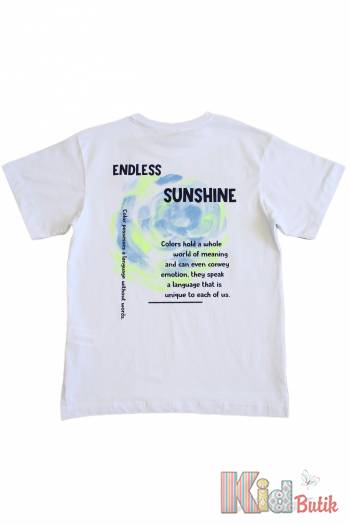 Купить Футболка белая "Endless Sunshine" для мальчика NK Unsea НК23-9(44319) на КидБутик Футболка белая "Endless Sunshine" для мальчика NK Unsea НК23-9(44319)