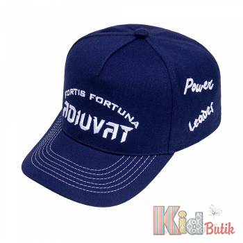 Купить Бейсболка синяя "Fortis Fortuna" для мальчика David's Star Дс23-17(608) на КидБутик Бейсболка синяя "Fortis Fortuna" для мальчика David's Star Дс23-17(608)