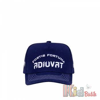 Купить Бейсболка синяя "Fortis Fortuna" для мальчика David's Star Дс23-17(608) на КидБутик Бейсболка синяя "Fortis Fortuna" для мальчика David's Star Дс23-17(608)