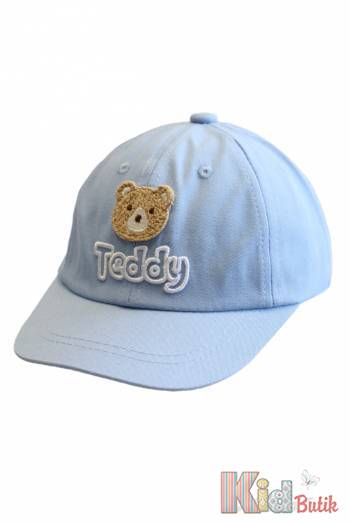 Купить Бейсболка голубая "Teddy" для мальчика Бренд А23-4 на КидБутик Бейсболка голубая "Teddy" для мальчика Бренд А23-4