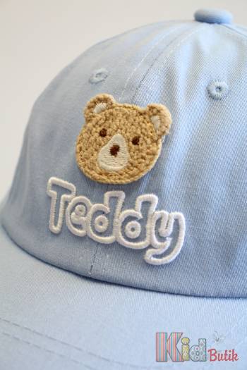 Купить Бейсболка голубая "Teddy" для мальчика Бренд А23-4 на КидБутик Бейсболка голубая "Teddy" для мальчика Бренд А23-4