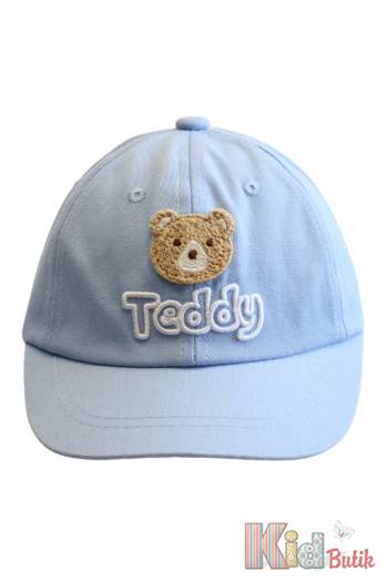 Купить Бейсболка голубая "Teddy" для мальчика Бренд А23-4 на КидБутик Бейсболка голубая "Teddy" для мальчика Бренд А23-4