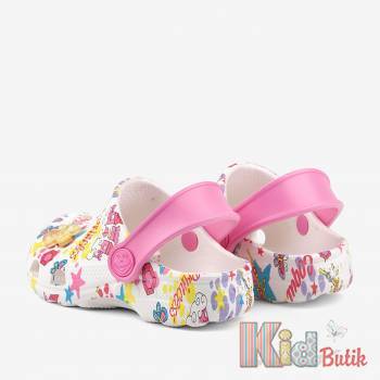 Купить Клоги белые с розовым принтом для девочки Coqui 25-8701Wite/Dk.Pink на КидБутик Клоги белые с розовым принтом для девочки Coqui 25-8701Wite/Dk.Pink